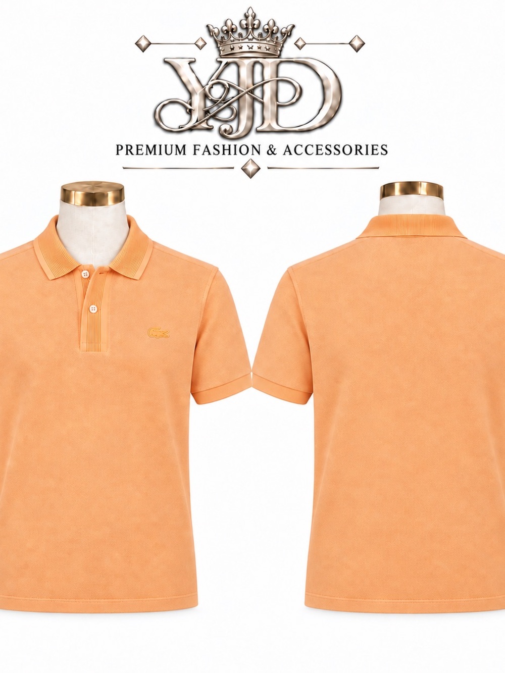 Lacoste M Peach-Orange regular fit Pique Polo Shirt - Men's